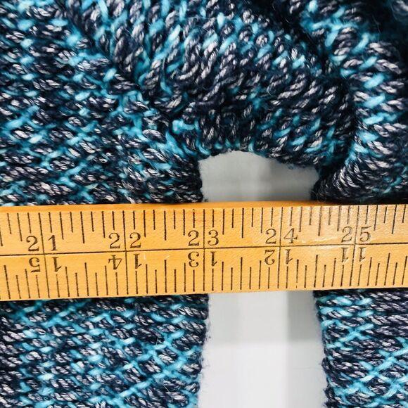 Victoria's Secret Blue Teal High Low Cotton Wool Alpaca Blend Sweater Size XL - Picture 6 of 8